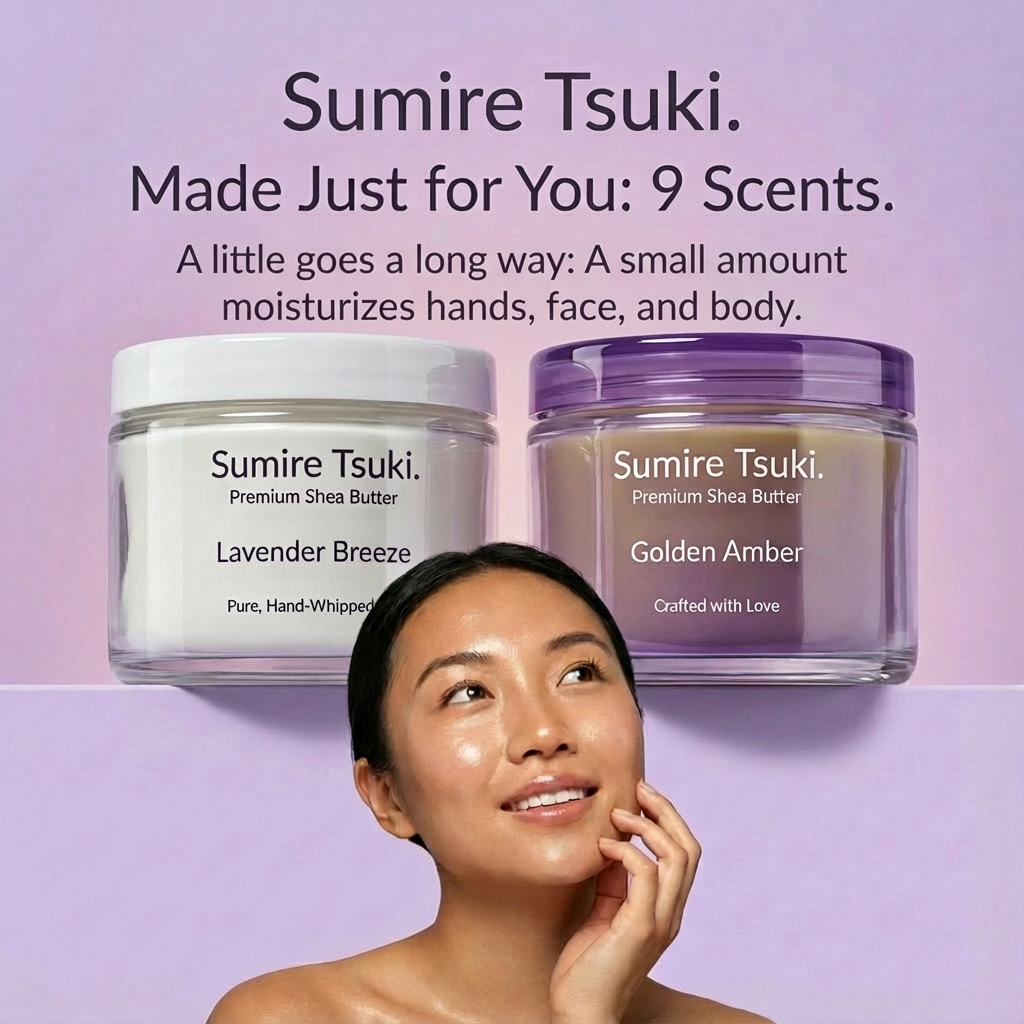 Sumire Tsuki Premium Hand-Whipped Shea Butter - Luxury Skincare