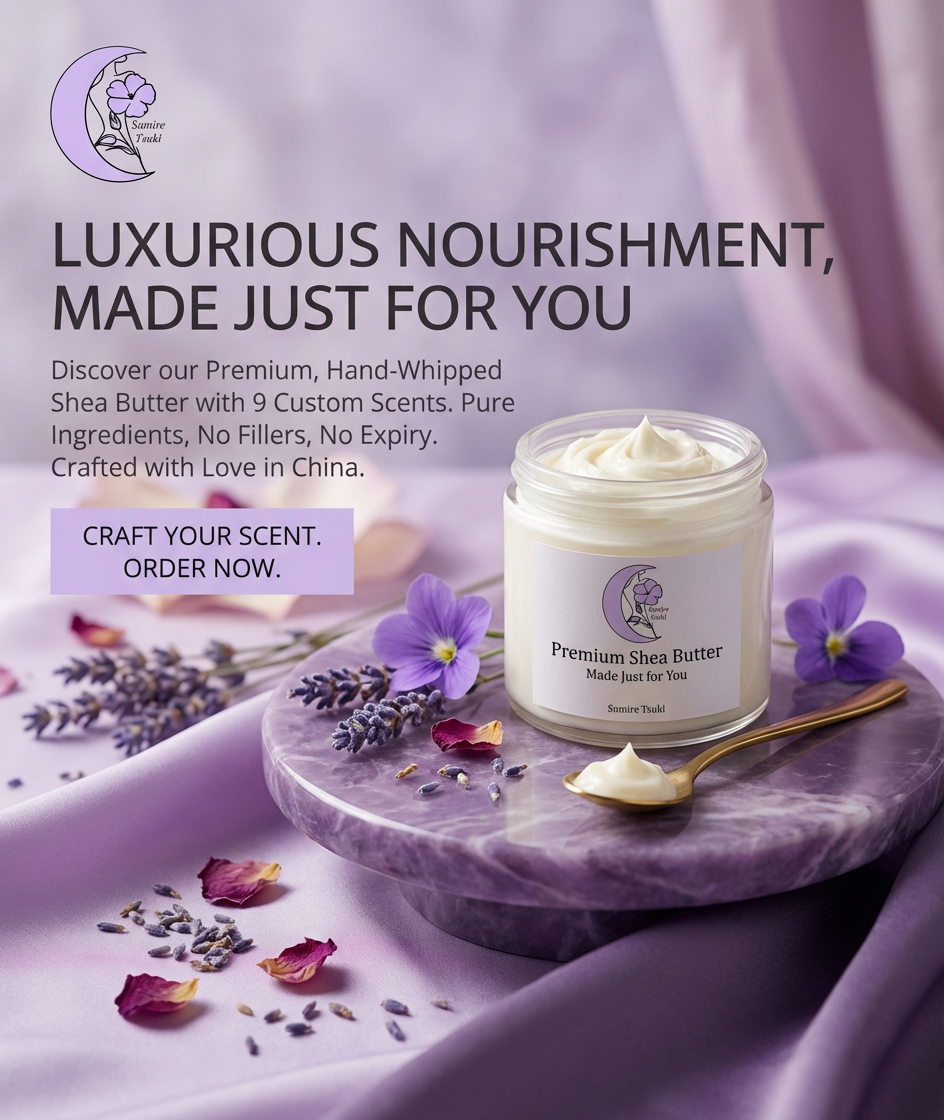 Sumire Tsuki Premium Shea Butter - Luxurious Display
